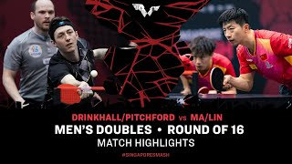 DrinkhallPitchford vs MaLin  MD R16  Singapore Smash 2024 [upl. by Liuqnoj]