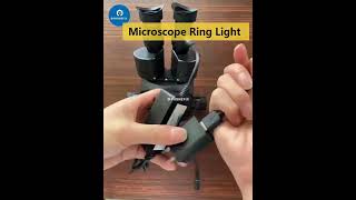 Microscope Polarized LED Ring Light Lamp Anti Glare Illuminators Source [upl. by Phaedra]