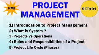 Project Management Series  Set  01  Lecture 01 to 05  हिंदी Urdu  PMP  PMI [upl. by Annairoc]