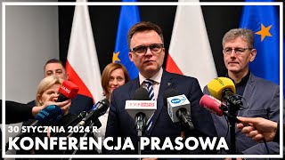 Konferencja prasowa marszałka Sejmu Szymona Hołowni [upl. by Eylrac]