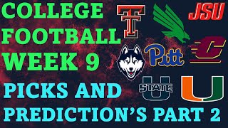 College Football Week 9 Picks and Predictions Best Bets Part 2 [upl. by Nojed]