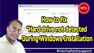 Hard Disk Not Detected During Windows Installation [upl. by Ninahs]