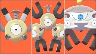 FULL MAGNEMITE EVOLUTION TEAM Shiny Magnemite Shiny Magneton Shiny Magnezone [upl. by Venator]