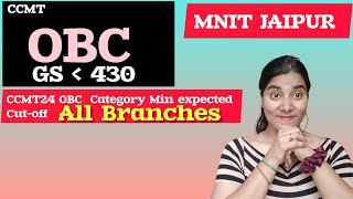 CCMT24 Min Expected GATE Score for OBC  MNIT JAIPUR  Analysis of CCMT23  All Branch gate ccmt [upl. by Adnwahsar763]