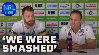 Ricky Stuart not impressed with teams effort NRL Presser  NRL on Nine [upl. by Nitza]