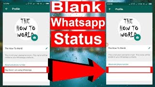 How to set blank whatsapp status [upl. by Cleodal]