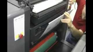 Printing Magnum Magnetics MessageMag paper magnet on a Heidelberg offset press [upl. by Adnawahs557]