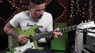 Eastwood Sidejack Baritone DLX Mosritestyle Guitar demo with RJ Ronquillo [upl. by Angus]