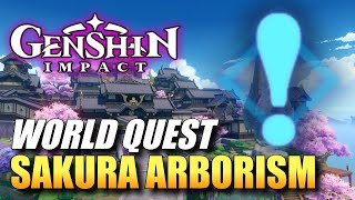 Genshin Impact  Sakura Arborism  All Thunder Locations World Quest Guide [upl. by Samson]