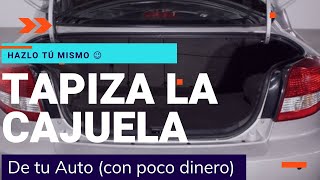 Cómo tapizar la cajuela de tú auto desde cero  hacer Moqueta Kia rio Stylus [upl. by Einahpetse]