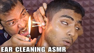 Ear Cleaning amp Earwax Removal  Ear Massage  Head Massage amp Neck Cracking by Asim Barber  ASMR [upl. by Angeli48]