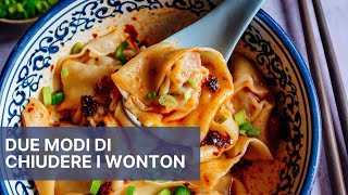 Come Chiudere I Wonton in Due Modi [upl. by Eddana]