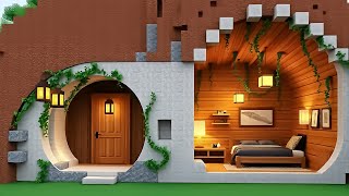 Modern Minecraft Cave House Design [upl. by Odeen]