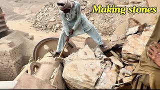 How to make manufactured stones From crushing rocks crushing stones [upl. by Addis]