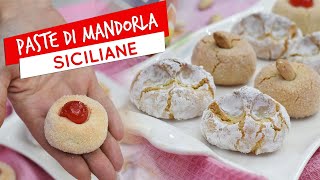 Paste di mandorla originale siciliana  RICETTA FACILE  Easy Sicilian almond cookies 😍 [upl. by Barfuss]