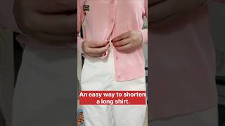 An easy way to shorten a long shirt shorts short msbro [upl. by Mckale]