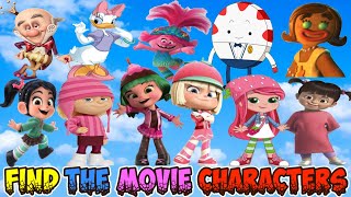 Find Тhe MOVIE CHARACTERS🍬New 21 characters🍬Roblox🍬All Badges 297 [upl. by Enyalb]