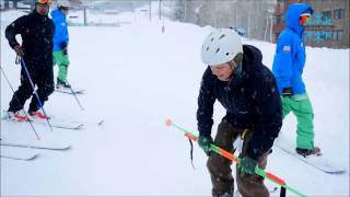 Ski drill for carving alignment Vs on Knees [upl. by Ahsitniuq]