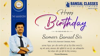 Happy Birthday Sameer Bansal Sir [upl. by Monk213]