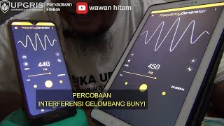 Percobaan Interferensi Gelombang bunyi dgn HP Android [upl. by Lamiv]