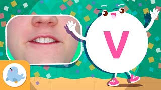 Phonics for Kids 🗣 The V Sound 🦺 Phonics in English 🎪 [upl. by Isyed379]