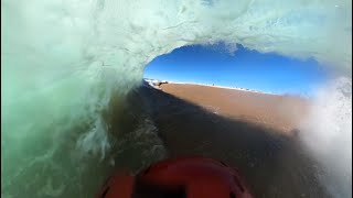 MAKEABLE DRY SHOREBREAK With Kris Espinoza  Newport Wedge California surf bodyboarding asmr [upl. by Lorelle]