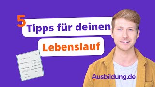 5 Tipps für den Lebenslauf [upl. by Summons937]