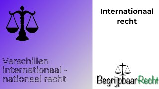 Verschillen internationaal en nationaal recht [upl. by Nnawtna605]