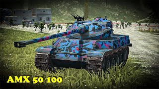 AMX 50 100  WoT Blitz UZ Gaming [upl. by Florinda]