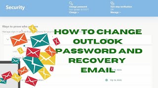 How to change outlook password and recovery email Step By Step 2024 [upl. by Ydak]