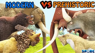 Modern Beasts vs Prehistoric Beasts S1  SPORE [upl. by Dobb483]