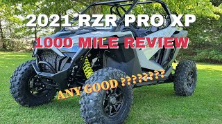 2021 POLARIS RZR PRO XP 1000 MILE REVIEW [upl. by Annaej]