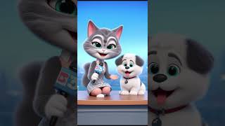 Whiskers’Witty Talk Show cat shorts feedshorts ai husky shortsvideo catswarriors anchoring [upl. by Jaella]