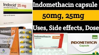 Indomethacin capsule ip 25  Indomethacin tablet 25 mg  Indocap capsule Uses  dosage side effects [upl. by Bushey]