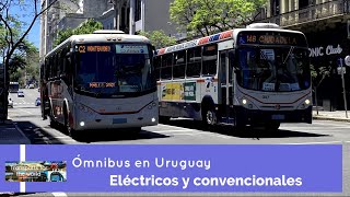 Ómnibus en Uruguay eléctricos y convencionales DIC 2021 4K [upl. by Daas]