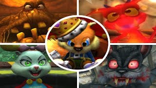 Conker Live amp Reloaded  All Bosses  Cutscenes [upl. by Leirbma]