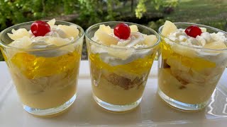 Pineapple Trifle Shot RecipeDessert ShotTrifle ShotShot Glass DessertQuick trifle Shot for Party [upl. by Harutek]