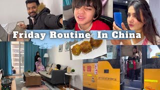 FRIDAY ROUTINE IN CHINA 🇨🇳  kala Jadu 😱 Wildan ki Scooty Toot Gai Mujh Se 😟Wildan Boht Roya 😭 [upl. by Marfe671]