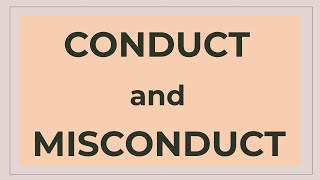 Conduct and Misconduct in Government Service [upl. by Minsat]