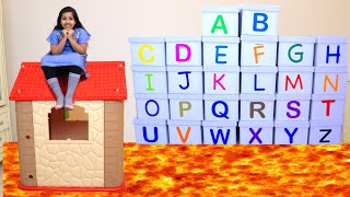 مفاجأة شفا بتحدي كراتين الحظ الملونة  ABC Learn English Alphabet with Shfa [upl. by Naghem771]