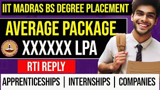 IIT Madras Online BS Degree Program Placement Insights 2024 Internships Jobs and Higher Education [upl. by Catherine867]