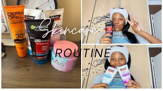 MorningDay skin care routine For Skin Glow Dark marks Garnier Cuticura southafricanyoutuber [upl. by Obaza]