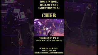 Rock amp Roll Hall of Fame Induction 2024  Cher w Dua Lipa  Believe cher dualipa shorts pt 2 [upl. by Ahsekan]