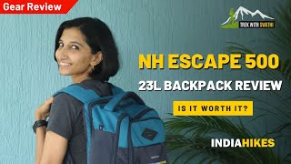 Decathlon Trekking Bag Review Quechua NH Escape 23L 500 Backpack  Indiahikes  Trek With Swathi [upl. by Ahsinan]