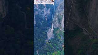 Zhangjiajie Bungee Jump Zhangjiajie Grand Canyon Glass Bridge Bungee Jump [upl. by Lucine]