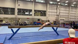 Biles Invitational Elite Optional Beam Routine score 1155 [upl. by Shanks576]