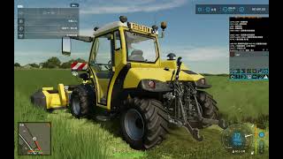 FS22  AIVE  Rigitrac SKH 60 amp Knüsel Tornado 306 Plus Mowing Grass  Court Farm [upl. by Aneekan]