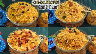 Diwali Snacks  Chivda Recipes For Diwali  4 तरह के चिवड़े बहुत ही कम तेल में [upl. by Varney]