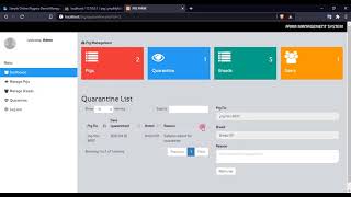 Simple Online Piggery Farm Management System using PHP Demo [upl. by Grimbal977]