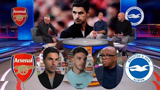 MOTD Arsenal vs Brighton 11 Declan Rice Reacts To His Red Card  Ian Wright Mikel Arteta Analysis [upl. by Akenet931]